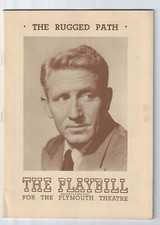 Original Playbill 1945 Spencer Tracy in The Rugged Path at The Plymouth Theatre