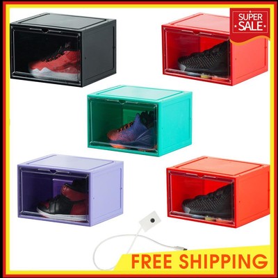 LED Luminous High Heels Boxes Dustproof Sound Control AJ Display Case Home Decor