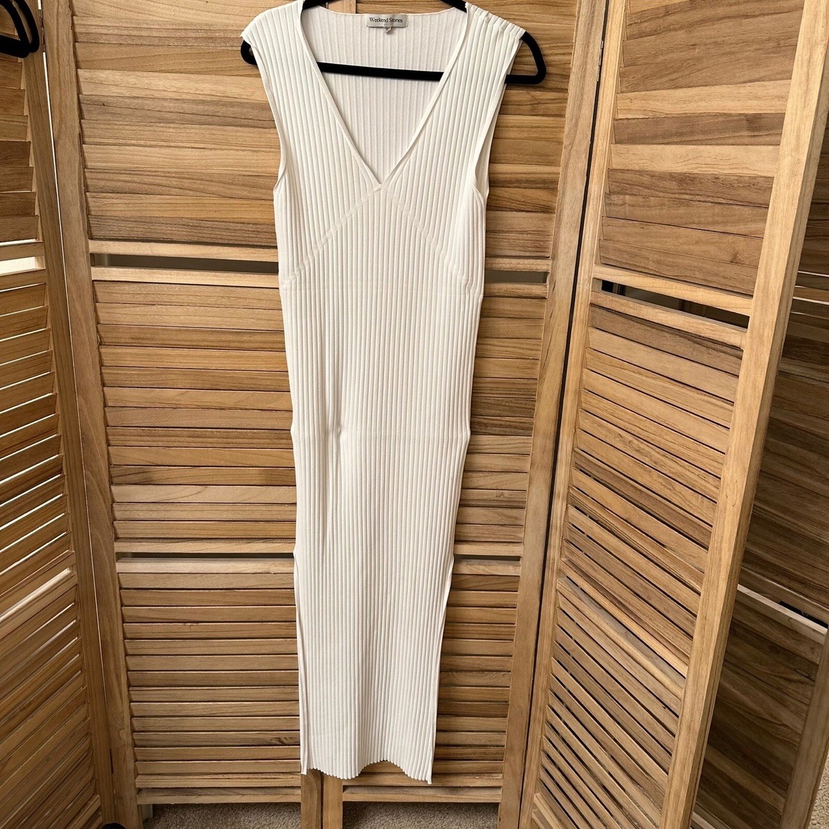 denim wrap midi dress Denim Wrap Midi Dress with Pleated Side Panel, L