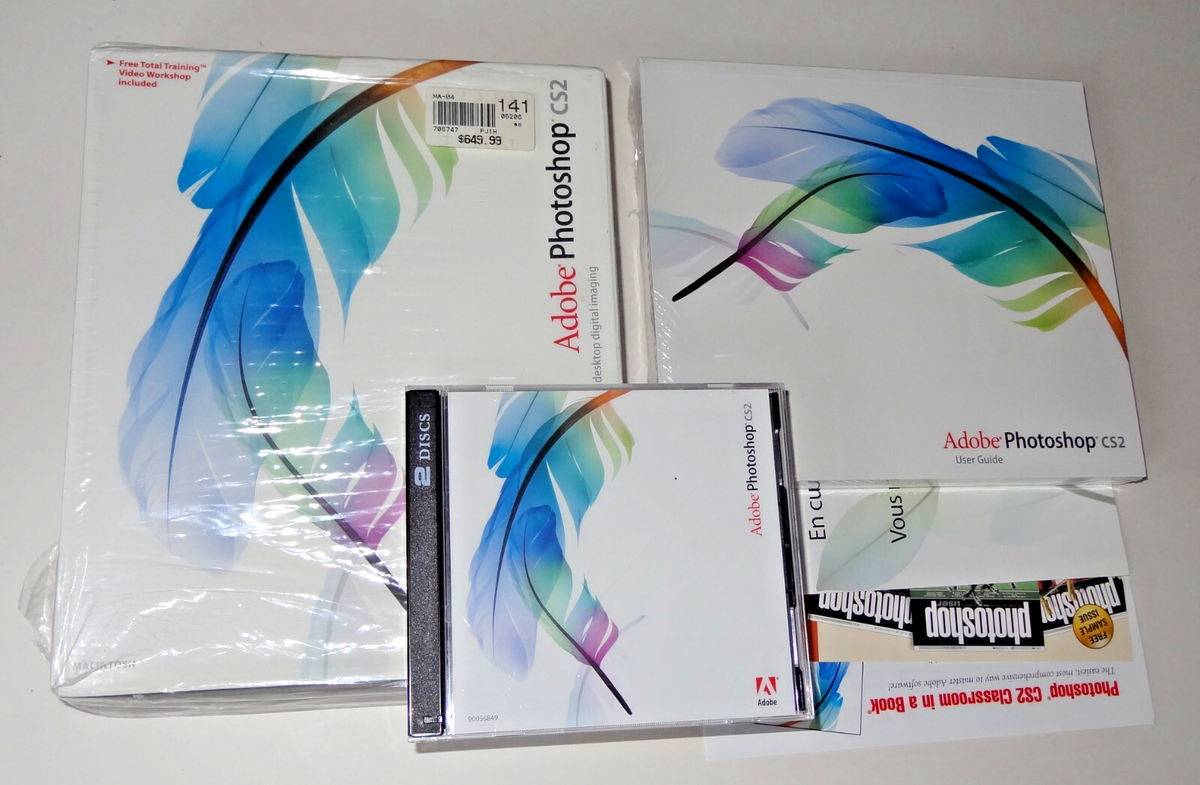 Adobe PhotoShop CS2 for Macintosh 2 CD Set w/ Training Video