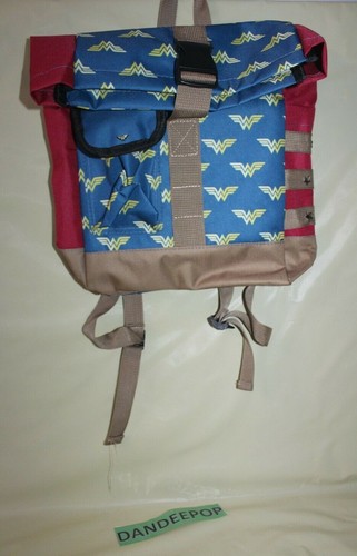 Loot Crate Wonder Woman Logo Satchel Backpack Bag 17" x 13" - Picture 2 of 8