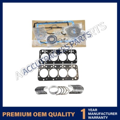 overhaul Full Gasket Set+Bearing Thrust Washer Set for Kubota V4300 Engine