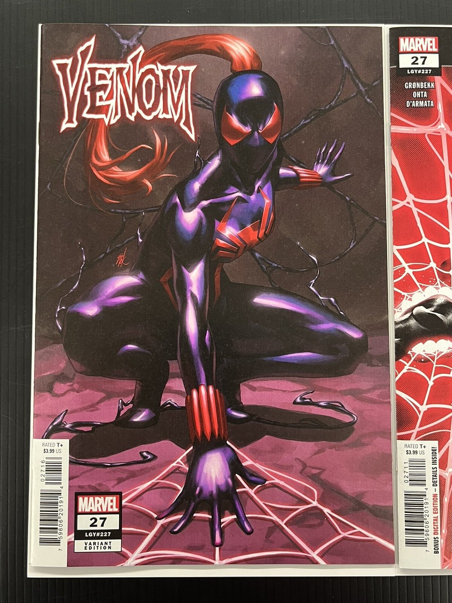 VENOM #27 CVR A + 1:25 EJIKURE BLACK WIDOW VAR NM SET MARVEL