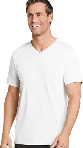 NEW Jockey Men's Classic V-Neck Undershirt | 3 Pack | Large | White - Picture 2 of 6