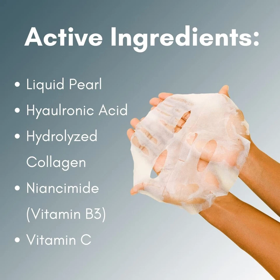 JASNA Mascarilla Facial Colágeno Hidrolizado Paquete de 10 TOTALMENTE NUEVA Cara Perla Anti Envejecimiento Foto 3 de 4