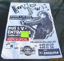1987 David Bowie Madrid & Barcelona Spain Glass Spider Concert Tour Poster RARE