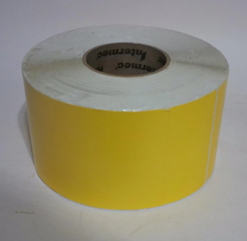 Intermec (4" x 6"), (4" x 2") x 3, YELLOW  Direct Thermal Labels - 3" Core - - Image 2 of 3