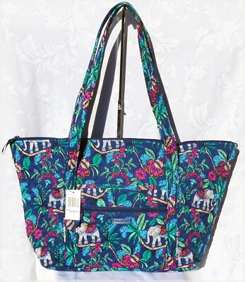VERA BRADLEY Kerala Elephants   Miller Travel Bag Large Tote NWT +FREE SHIP
