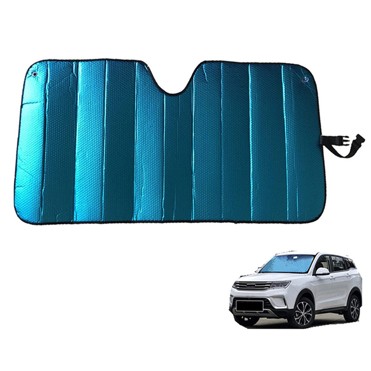 Thicken 5-Layer Sunshade Cover Car Front Windshield UV Protector Sun Shield Blue