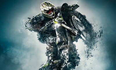 Extremsport Motorrad Wandaufkleber 3D Jungen Kinderzimmer Poster Aufkleber Kunst Z1