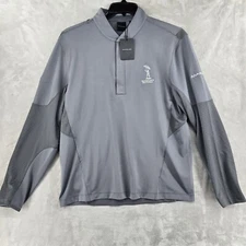 Dunning Golf 1/4 Zip Gray Mens Medium Polyester New