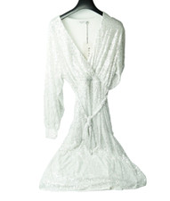 NA-KD wrap sequin dress silver women's dress size S
