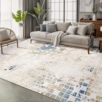 Beige Teppich Moderne Vorleger Wohnzimmerteppiche Robuste Teppiche Haustierfreundliche Teppiche Zn001