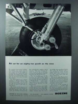 1942 Boeing Flying Fortress Plane Ad - Landing Gear