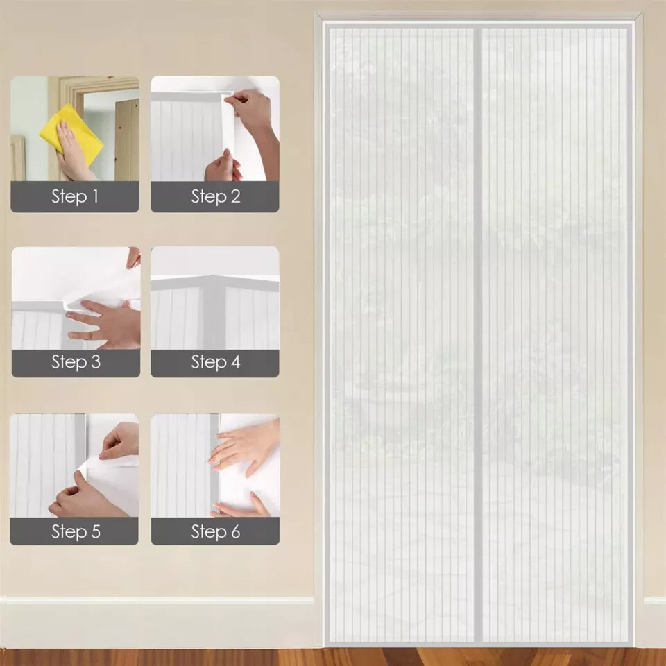 Magic Curtain Magnetic Mesh Door Screen – Keep Mosquitoes & Flies Out, Easy Install - View #3