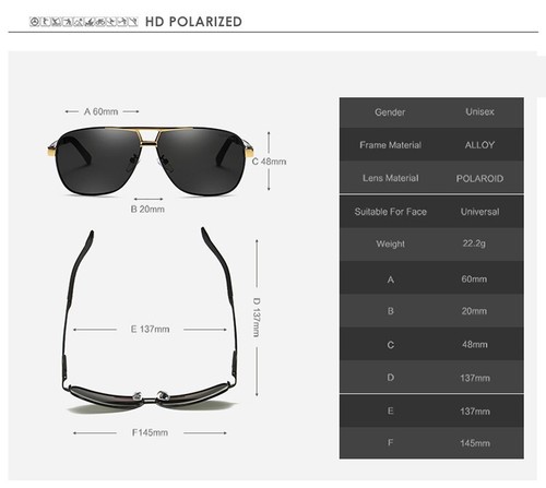 Men's Polarized Aviator Sunglasses Driving Sport Outdoor Fishing Eyewear UV400 - Picture 5 of 7