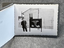 WW2 Era U.S. Military Panel Art Snapshots Album 8 Black White Photos