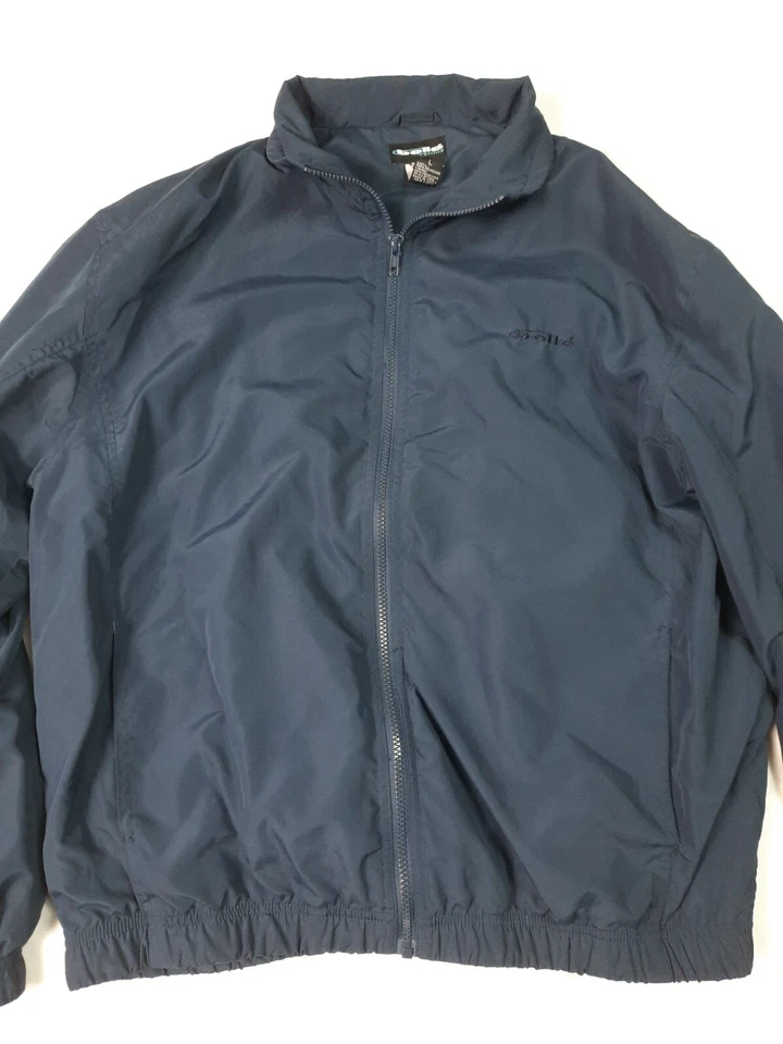 Bolle Tenis Hombre Talla Grande Rompevientos Chaqueta Azul Cremallera Completa con Bolsillos Foto 2 de 4