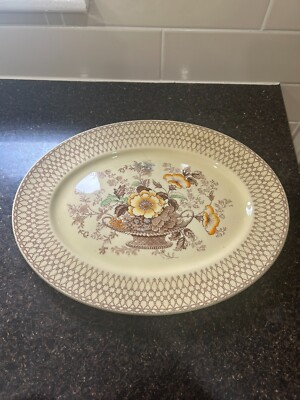 Vintage Myott, Son & Co ''Bonnie-Dundee'' große ovale Servierplatte Platte