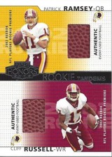 2002 Playoff Honors Rookie Tandems/Quads #RT3 Patrick Ramsey Cliff Russell Ball