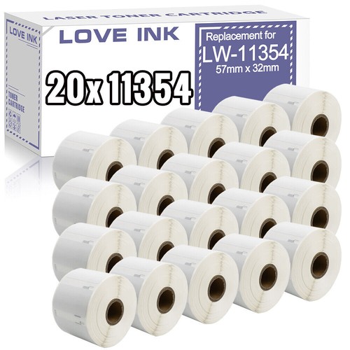 5 Rouleaux Étiquettes Adresse Compatibles Dymo 11354 S0722540 57mm X 32mm - 5000 Étiquettes Pour LabelWriter
