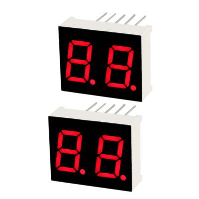 2Stk.Gemeinsamen Kathode 10 Pin 2 Bit 7 Segment 20,1 x 16 x 7mm 0,4''  LED