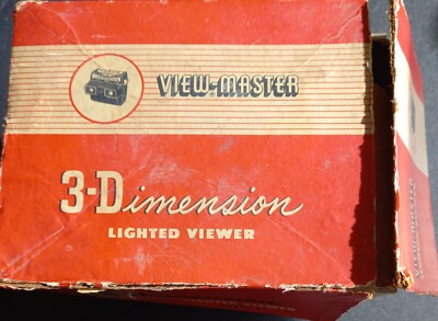 VIEWMASTER VIEWER beleuchtetes Modell F funktionstüchtig unvollständiger Karton siehe Fotos