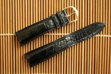 ULYSSE NARDIN 20MM BLACK PURE CROCODILE GOLD ...