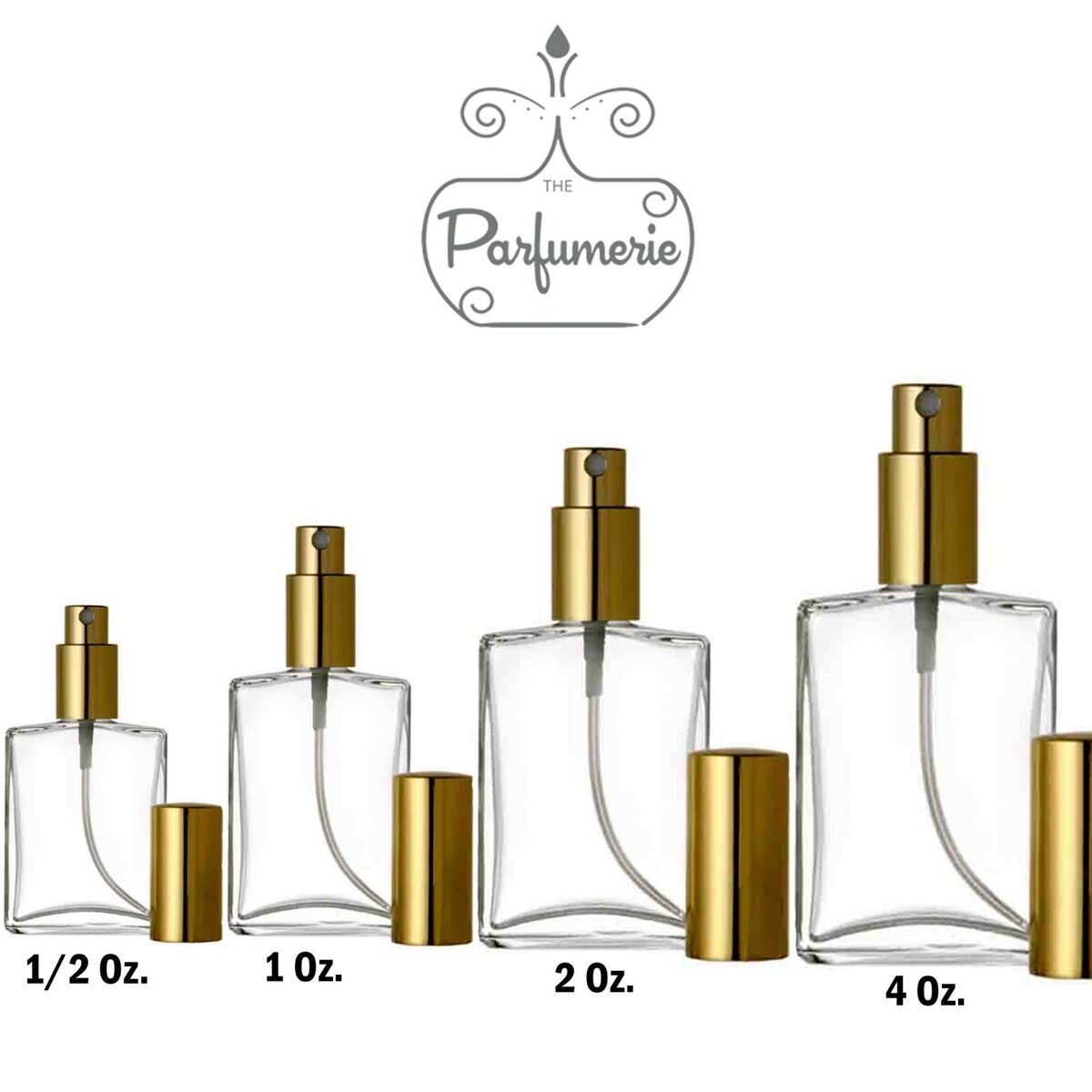 Luxury Perfume Bottle, Spray Bottle, Refillable Atomizer, Empty 1/2, 1, 2  & 4 oz