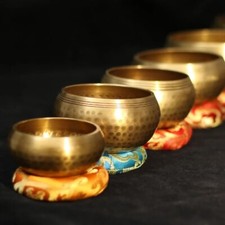 Tibet Buddha Sound Bowl Yoga Meditation Chanting Bowl Brass Chime Handicraft