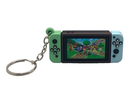Collectable NINTENDO SWITCH Keychain - Animal Crossing New Leaf - Green & Blue - Picture 3 of 6
