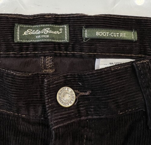 Eddie Bauer New Corduroy Pants Brown Size 10 Bootcut Stretch NWT Legendary - Picture 7 of 8