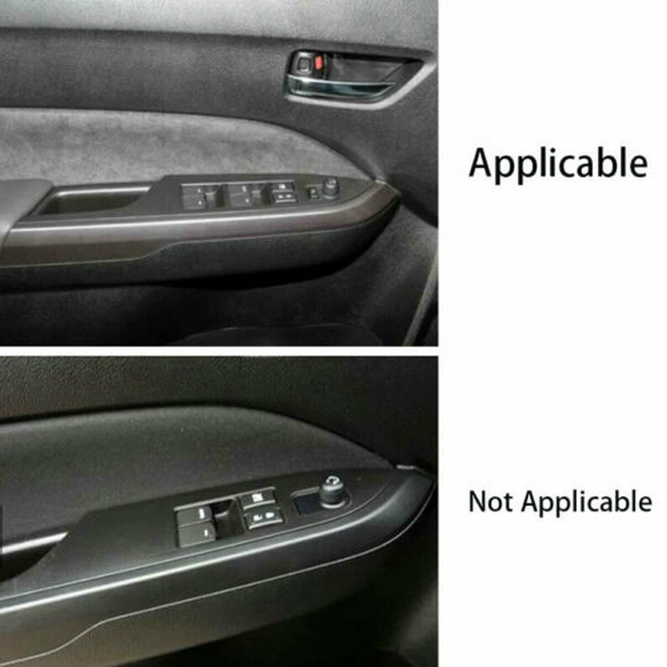 Marco de moldura de panel de elevación de bloqueo de ventana de fibra de carbono ABS para Suzuki Vitara 2016-2020 Foto 2 de 4