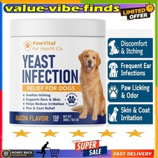 Natural Yeast Infection Treatment for Dogs, 150 Chews &ndash; Anti Yeast Support for I