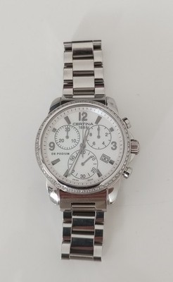 CERTİNA DS PODİUM: LADY CHRONO: QUARTZ (( PERLMUTT / DIAMOND )) FULL SET