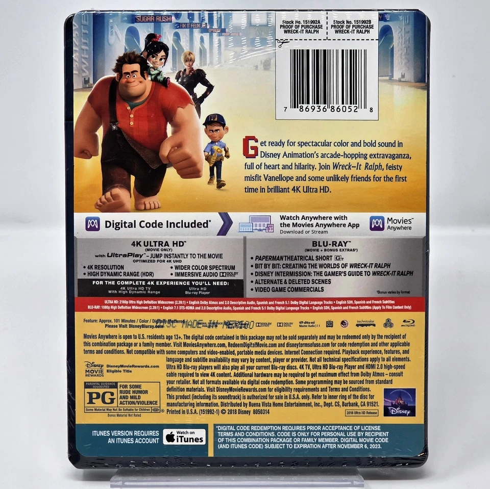 Wreck-It Ralph Best Buy SteelBook (4K Ultra HD + Blu-ray + Digital 4K, 2018) Foto 2 de 4
