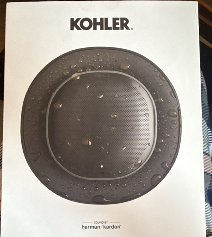 Kohler Bluetooth Shower Speaker Black Water Resistant Harman Kardon Sound