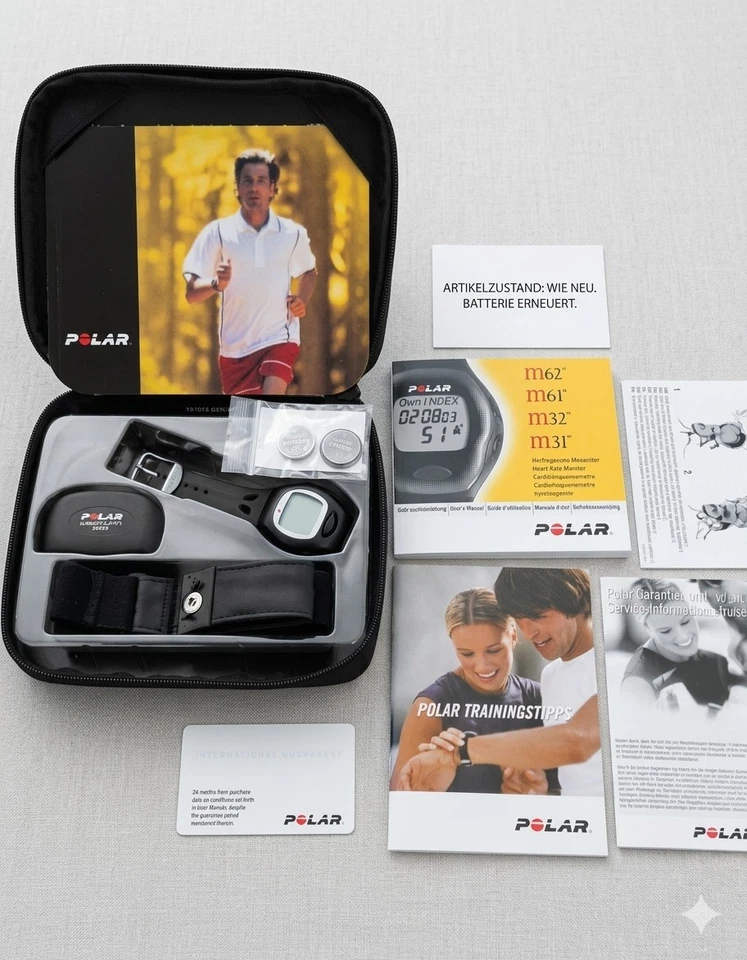 Polar M61 Herzfrequenzmesser / Pulsuhr – Wie neu mit frischer Uhr-Batterie - Bild 1 von 1
