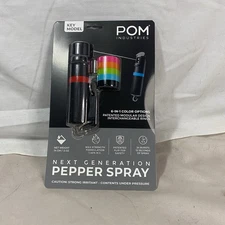 POM Pepper Spray w/Color Bands - Keychain - Black - PK-BLK-1.4 Exp June 2029