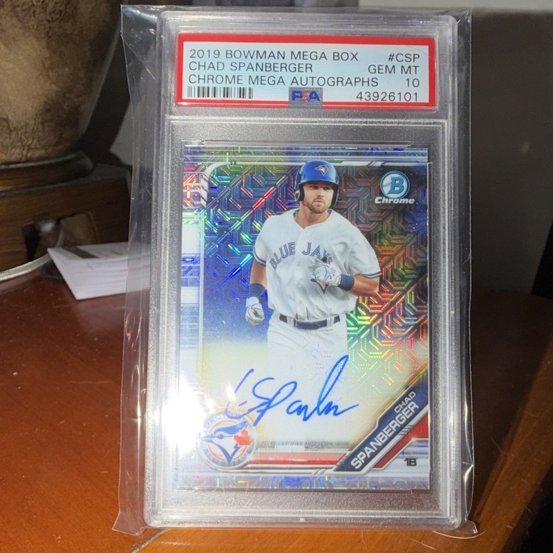 Topps 2019 Bowman Mega Box Mojo Auto Chad Spanberger RC PSA 10 BMA-CSP