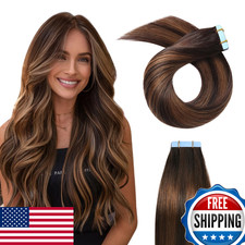 Yilite Tape In Hair Extensions Human Hair 20Inch 2-6-2 20Pcs 50Gram Balayage