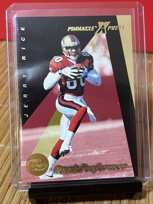 jerry rice 1997 PINNACLE  EXPRESS  #143 PEAK PREFORMANCE  49ERS HOF