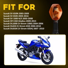 KIMISS Motorknipperlichten, 2 stuks voor Suzuki DL 1000 650 VStrom motorfiets voor achter knipperlichten lichten (transparant