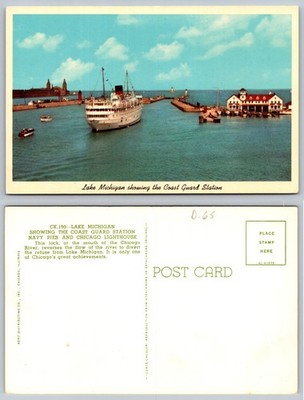 Lake Michigan Coast Guard Station Chicago Postcard