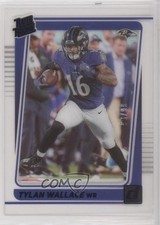 2021 Panini Clearly Donruss Rated Rookie Blue 90/99 Tylan Wallace #74 wd7