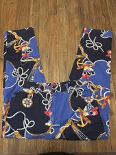 Ralph Lauren Nautical Anchor PrinT Straight Leg Pants Sz 10