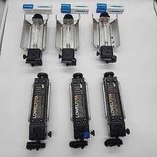 Lowel Tota-Light 1000w Tungsten Flood Lights Set of 6 Plus 3 Extra Bulbs
