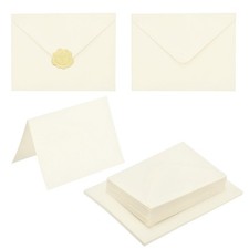 20Pack Beige 4x6 Blank Cards and Envelopes, V Flap A6 Envelopes with Cardstoc...