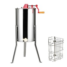 Uimoso Manual Honey Extractor Beekeeping Equipment 2/4 Frames Stainless Steel