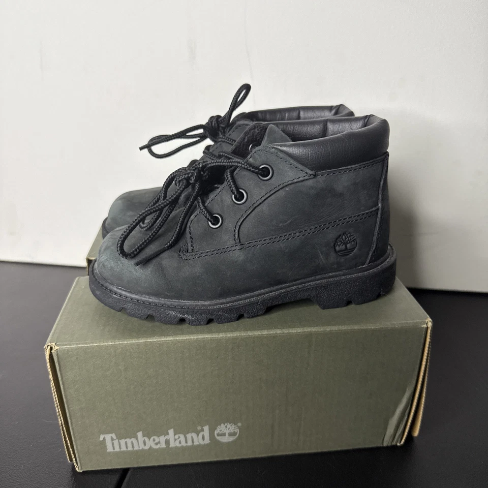 Ребенок ясельного возраста черная замша середины Timberland классический ребенка ясельного возраста Sz 9c w/коробка  - Изображение 4 из 4